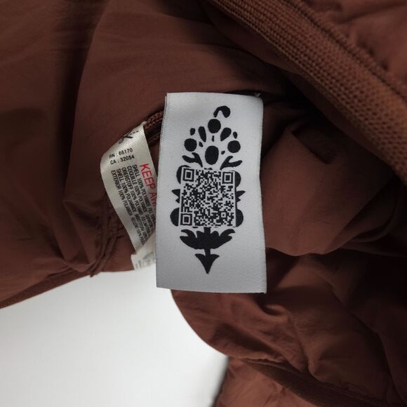 NEW Free People Pippa Packable Pullover Puffer Jacket Hoodie Brown Boho Gorpcore - Picture 8 of 10